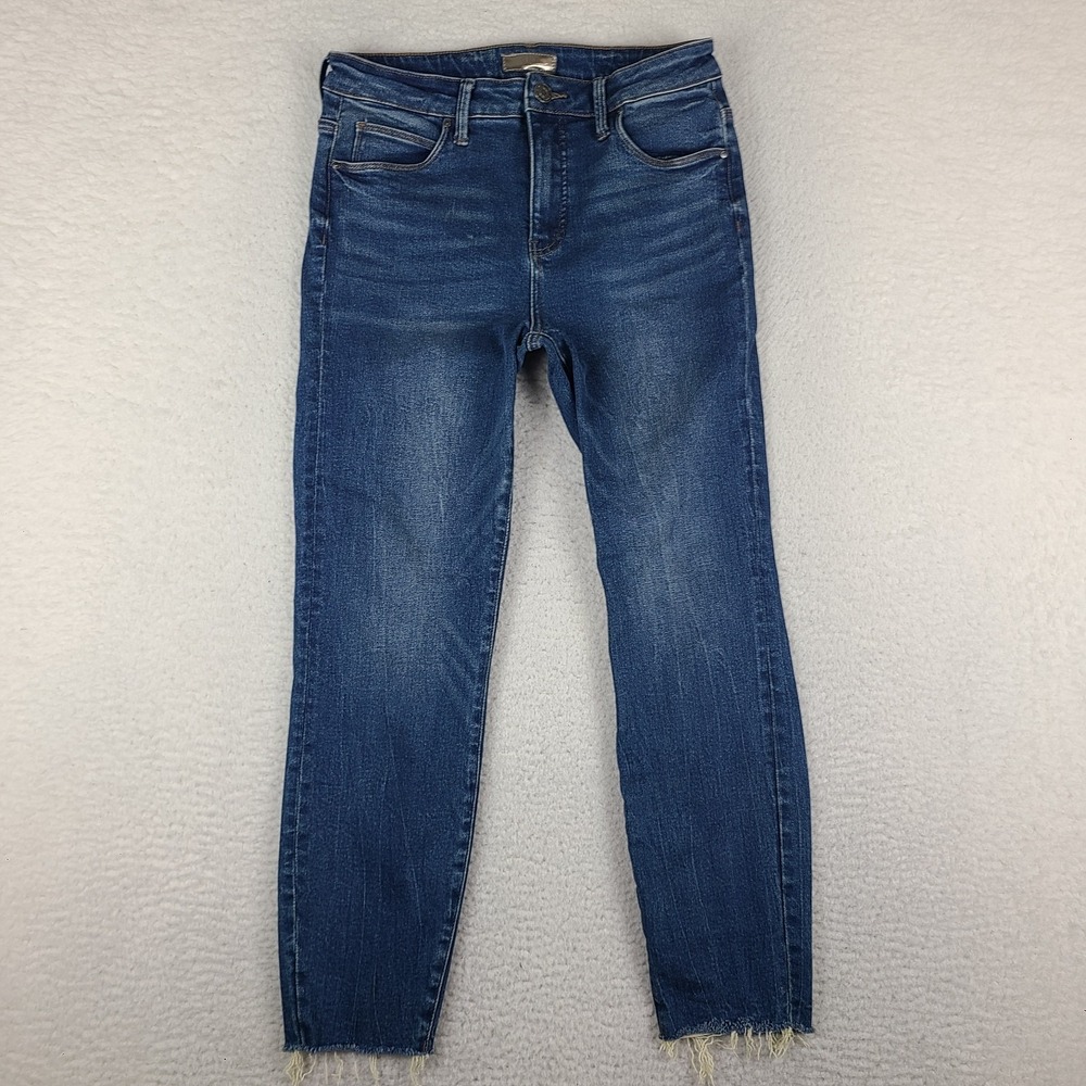 Kut From The Kloth Jeans Womens 8 Blue Charlize Fab Ab Cigarette Leg High Rise
